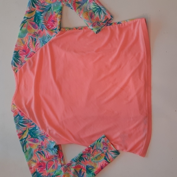 Wonder Nation extra large 14 16 long sleeve floral swim rashguard - Picture 2 of 8